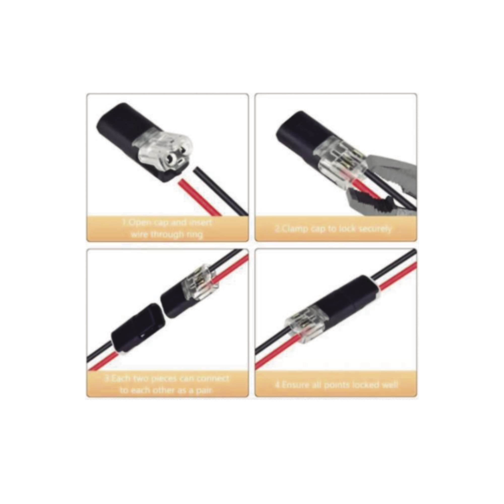 Conectores / Enchufables / Para 2 cables / calibre 22 al 18 AWG (Bolsa con 25) - Image 2