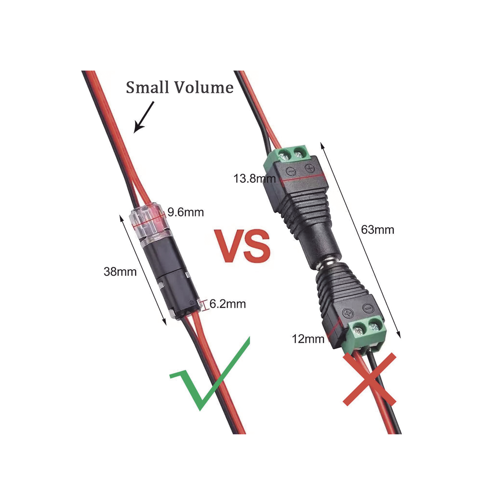 Conectores / Enchufables / Para 2 cables / calibre 22 al 18 AWG (Bolsa con 25) - Image 3